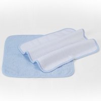 [苏宁自营]庆泽(KINGZER)长绒面方巾 浅蓝浅粉 30*30CM 100%全棉 两件套 白色和浅蓝 30cm