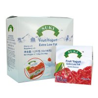 suki 多美鲜 德国进口脱脂果粒酸奶（樱桃/覆盆子）100g×12礼盒