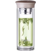 苏泊尔晶韵系列随行双层耐热玻璃杯KC28AU1(摩卡棕)201-300ml 棕色
