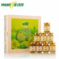 汪氏【天然八大名蜜 精致木礼盒】天然野生蜂蜜