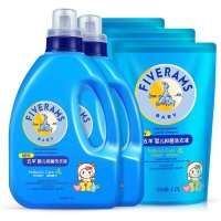 五羊（FIVERAMS）婴儿抑菌洗衣液（1.2Lx2+1L×3) 儿童宝宝洗衣液套装