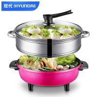 现代（HYUNDAI）QC-FG1604 电火锅大容量多功能电煮锅涮锅炖锅方锅