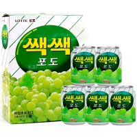 韩国进口葡萄果汁饮料 乐天（LOTTE）饮料粒粒葡萄汁饮料238ml×12罐