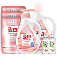 立白精致丝滑洗衣液（2kg+1kg+1kg袋×3）+立白椰油皂液95克×2袋（电商供）