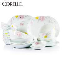 康宁(CORELLE)餐具套装原装进口 碗/碟子/盘子餐盘套装 36件套餐具郁金香