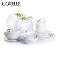 康宁餐具原装进口 CORELLE 36件套餐具 欧洲香草碗碟餐具套装