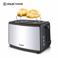 Donlim/东菱 DL-8012多士炉不锈钢吐司机家用早餐烤面包机带烤架