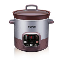 SUPOR/苏泊尔电炖锅DG50YC807-40 多功能天然红陶5L/5升大容量，底部侧壁双发热系统，15小时烹饪