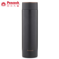 日本孔雀(Peacock)不锈钢车载商务便携保温杯高档泡茶礼品杯AMS-50(B)男士商务办公水杯 500ml 黑色 黑色