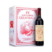 长城（GreatWall ) 红酒 华夏葡园九五特级精选赤霞珠干红葡萄酒 750ml*6整箱装