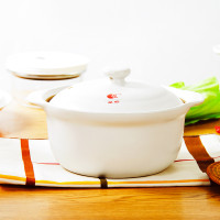 康舒 2.4L 陶瓷煲汤煲煲汤煲粥瓷煲炖锅土锅砂锅煲汤锅1#白煲