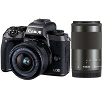 佳能(Canon) EOS M5（15-45mm+55-200mm ）微单双镜头套装 约2420万像素 全像素双核