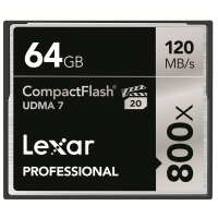 雷克沙（Lexar）CF卡64G 800X读120MB/s写45MB/s单反相机存储卡（LCF64GBCRBAS800）