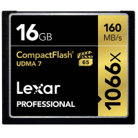 雷克沙（Lexar）CF卡 16GB 1066X读160M写95M单反相机存储卡（LCF16GCRBAS1066）