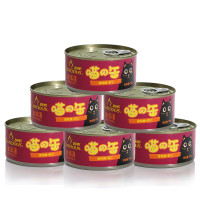 路斯宠物零食猫罐头 金枪鱼+明虾170g*6罐