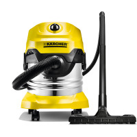 karcher德国凯驰集团除螨静音干湿两用吸尘器家用WD4豪华版大功率强劲吸尘 不锈钢桶送布尘袋