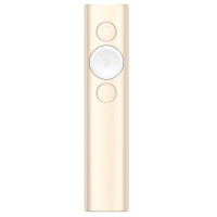 罗技 Logitech Spotlight 无线演示器 激光翻页笔 演示笔 PPT演讲神器 电子教鞭 USB蓝牙接口 金色