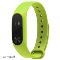 小米手环2腕带 替换带 防水2代手环表带 智能运动 软胶+硬质框体 ES01系列 清新绿