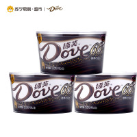 【苏宁超市】德芙巧克力 分享3碗装 66%醇黑巧克力252g*3 选结婚喜糖糖果