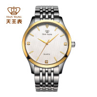 天王表（TIAN WANG）手表 石英男表简约休闲时尚情侣手表气质女表3798 男表金色