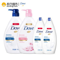多芬沐浴乳深层营润1kg+樱花甜香1kg+清透水润190g*2+密集滋养发水50ml+发素50ml