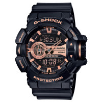 卡西欧(CASIO)手表 G-SHOCK系列 日韩品牌男士GA旋转表冠防水运动石英表男GA-400GB-1A4 GA-400GB-1A4