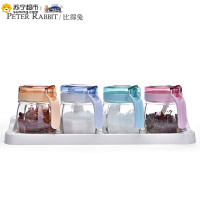 比得兔多彩玻璃调味瓶套装