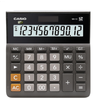 卡西欧(CASIO ) 小型 12位 双电源 超宽计算器 黑色 MH-12-BK（个）