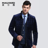 美尔雅(MAILYARD)美尔雅男式棉袄 商务休闲男装棉衣棉服 秋冬厚袄子 050 52码 蓝色