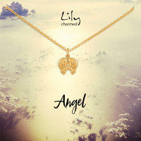 [直营]Lily Charmed英国设计师品牌金色天使翼项链 女士锁骨链 镀金纯银400mm 送恋人 925银 金色