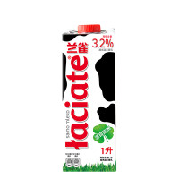兰雀Laciate 全脂纯牛奶 1L*12盒整箱 波兰进口 3.2%脂肪含量