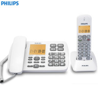 飞利浦(Philips)DCTG152 数字无绳电话机 大屏幕大按键老人电话 办公家用来电显示无线子母机（白色）