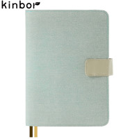 kinbor浅青DTB6004 牛仔款A5手帐本/方格文具笔记本子/日程计划手账本 记事本笔记本文具本子 笔记本/记事本 浅青