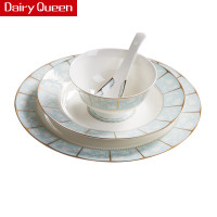 DAIRYQUEEN景德镇小时代28头(品锅）陶瓷骨瓷餐具套装餐具碗碟盘勺子筷子家用套装