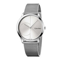卡尔文·克莱恩(Calvin Klein) 手表 MINIMAL系列 金属表带 商务石英男女通用手表K3M214X1 K3M2112Z