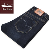 金盾(KIN DON)新款牛仔裤男冬季厚款微弹力修身休闲裤男青年裤子男直筒长裤装男士牛仔裤 金盾5105烟灰色 34(2尺7)