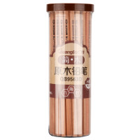 广博(GuangBo)QB9563D 50支桶装HB原木铅笔 素描绘图铅笔 学生铅笔 办公用品学生文具 笔类 黑色