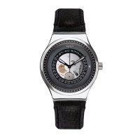 斯沃琪(Swatch)手表 装置51金属系列 休闲时尚 皮革表带 机械男士表YIS402 YIS414