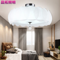 Grevol品拓PINTUOled吸顶灯水晶灯简约现代吸顶灯圆形卧室灯温馨浪漫水晶玻璃餐厅灯具灯饰15M2 （带水晶）直径60正白
