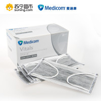 麦迪康 Medicom 防尘防雾霾防毛絮PM2.5活性炭口罩 50只