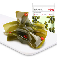 百草味 海味即食 酸辣海带结 200g 海鲜开袋零食小吃