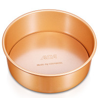 北美电器（ACA）蛋糕模ABT-CH08A 烘焙模具8寸活底蛋糕模具 戚风蛋糕烤箱专用模具 慕斯蛋糕可托底烤盘 金色