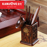 KAMJOVE/金灶 KP-18鸡翅木实木四方茶道六君子套装茶杯夹功夫茶具配件