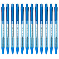 百乐 (PILOT)经典款式BPK-P 按挚式原子笔 学生用圆珠笔0.7mm 黑色/蓝色/红色可选 蓝色10支装