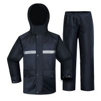 谋福 加厚 双层 雨衣套装(XL-5XL) 11347032895(套)-- 黑色