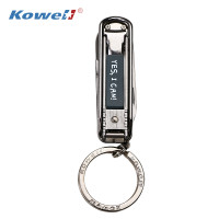 韩国（kowell）进口多功能指甲剪钳家用修甲美甲工具不锈钢便携指甲刀灰色
