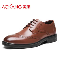 奥康(AOKANG)男鞋男士布洛克鞋商务正装透气英伦雕花皮鞋商务休闲鞋 男 棕色 38码