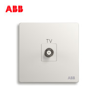 ABB开关插座 轩致无框 雅典白色 一位宽频卫星电视插座AF303 雅白色 一位宽频电视插座