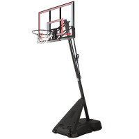 启康 Spalding 斯伯丁 75766 便携式 按钮式可调节篮球架 黑色 75766