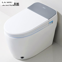 全自动烘干坐便无水箱冲水电动遥控座便器翻盖一体式智能马桶 升级版-全自动翻盖『银灰色』 400mm